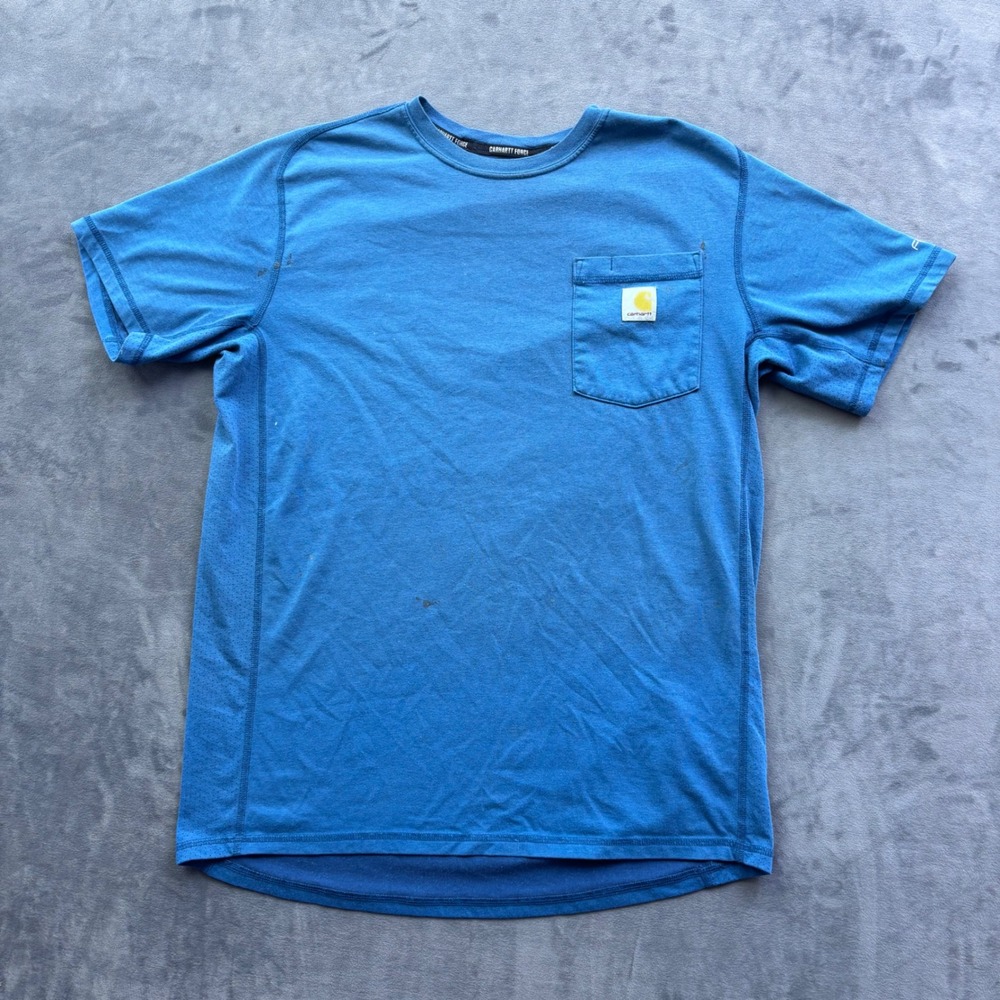 Carhartt Force Relaxed Fit Pocket T-Shirt Mens Medium Blue Short Sleeve